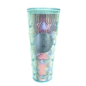 Starbucks Iridescent Aqua Pink Tall Cold Cup Tumbler